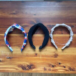 Three Anthropologie Headbands, including a Clare V. x Anthro one